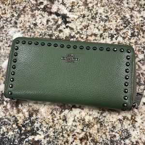 Coach Leather Studded Wallet